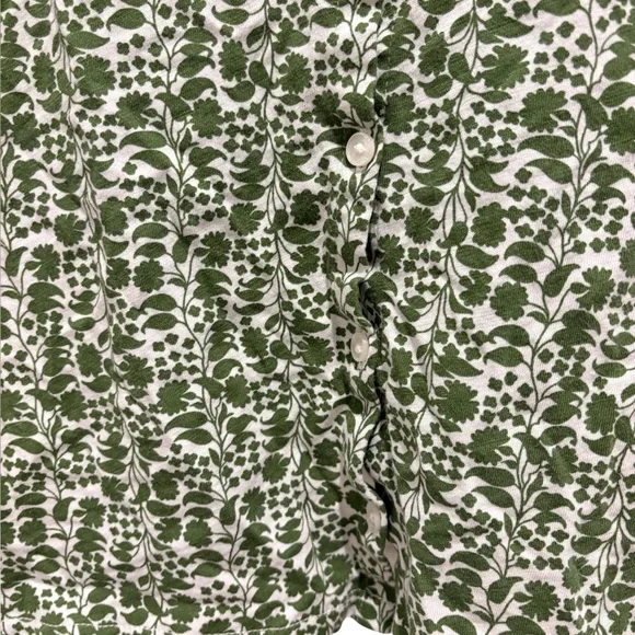 BODEN Women’s Isla Long Sleeve Jersey Shirt Blouse Green and White Size 10 - Picture 3 of 11